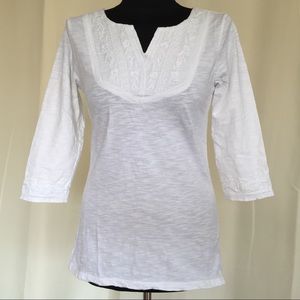 Coldwater Creek Embroidered Top Tunic T Shirt